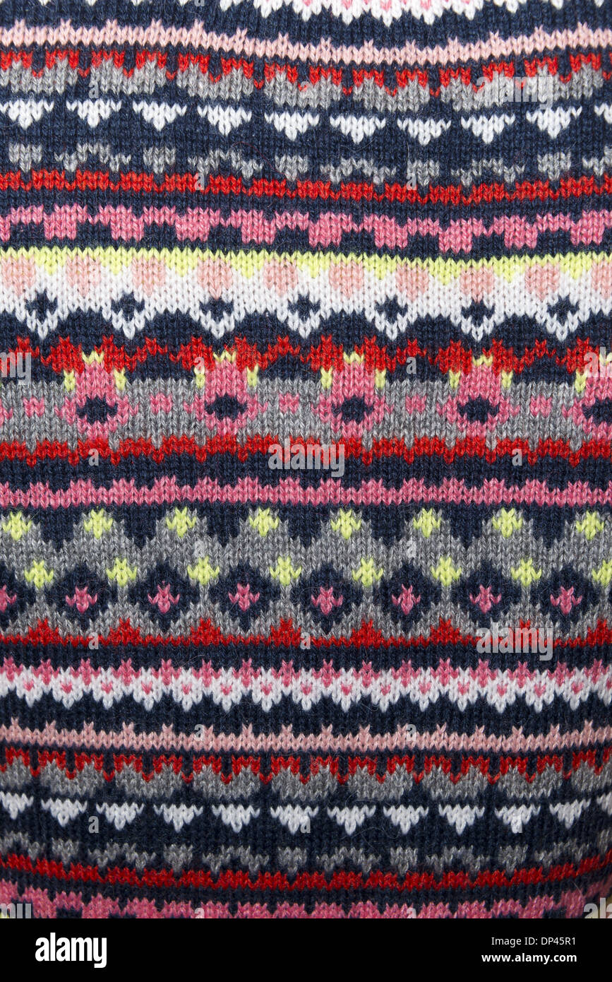 Norwegian knitwear jumper pattern Stock Photo