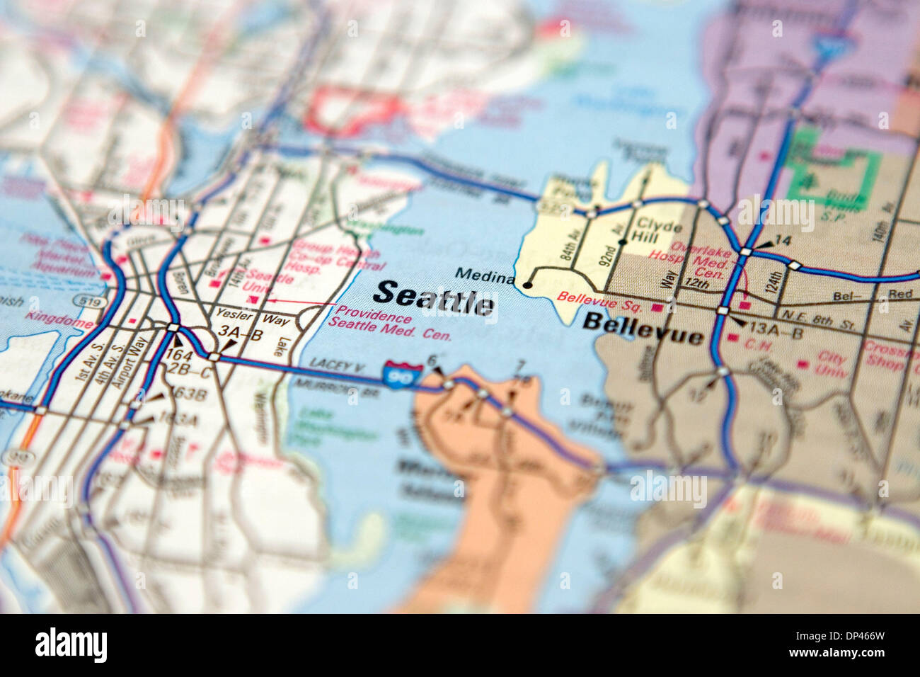 Jul 26, 2006; Los Angeles, CA, USA; A close-up photo of a map of the ...