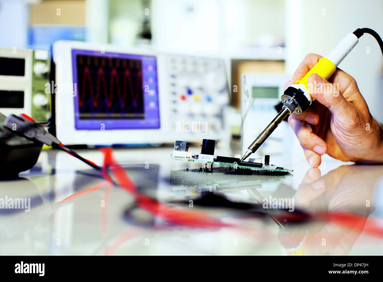 Electronics research Stock Photo