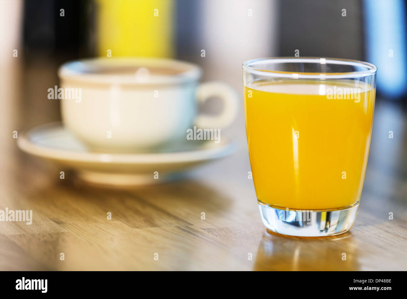 Orange juice and coffee Stock Photo Alamy