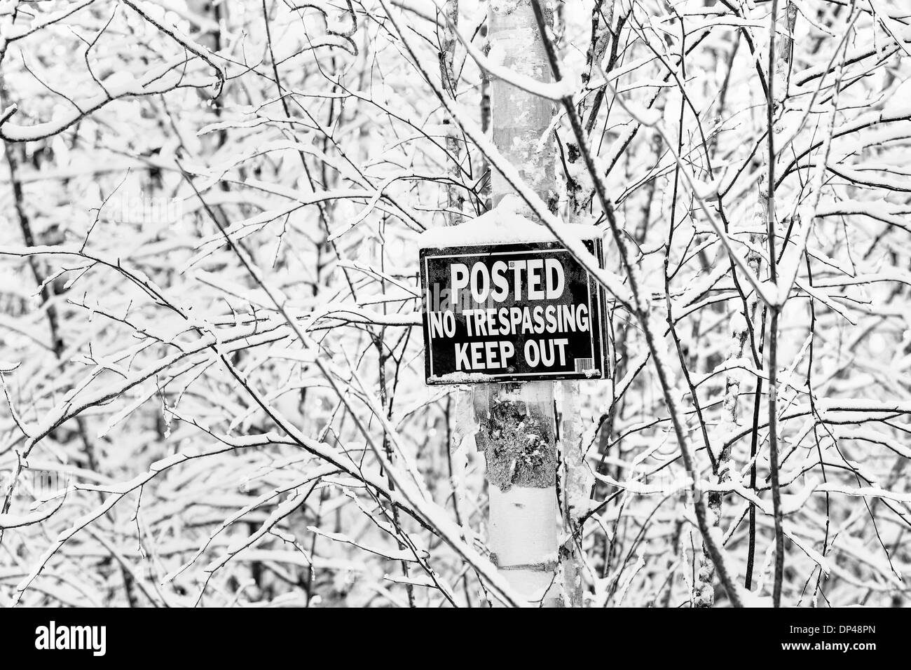 No trespassing sign Stock Photo