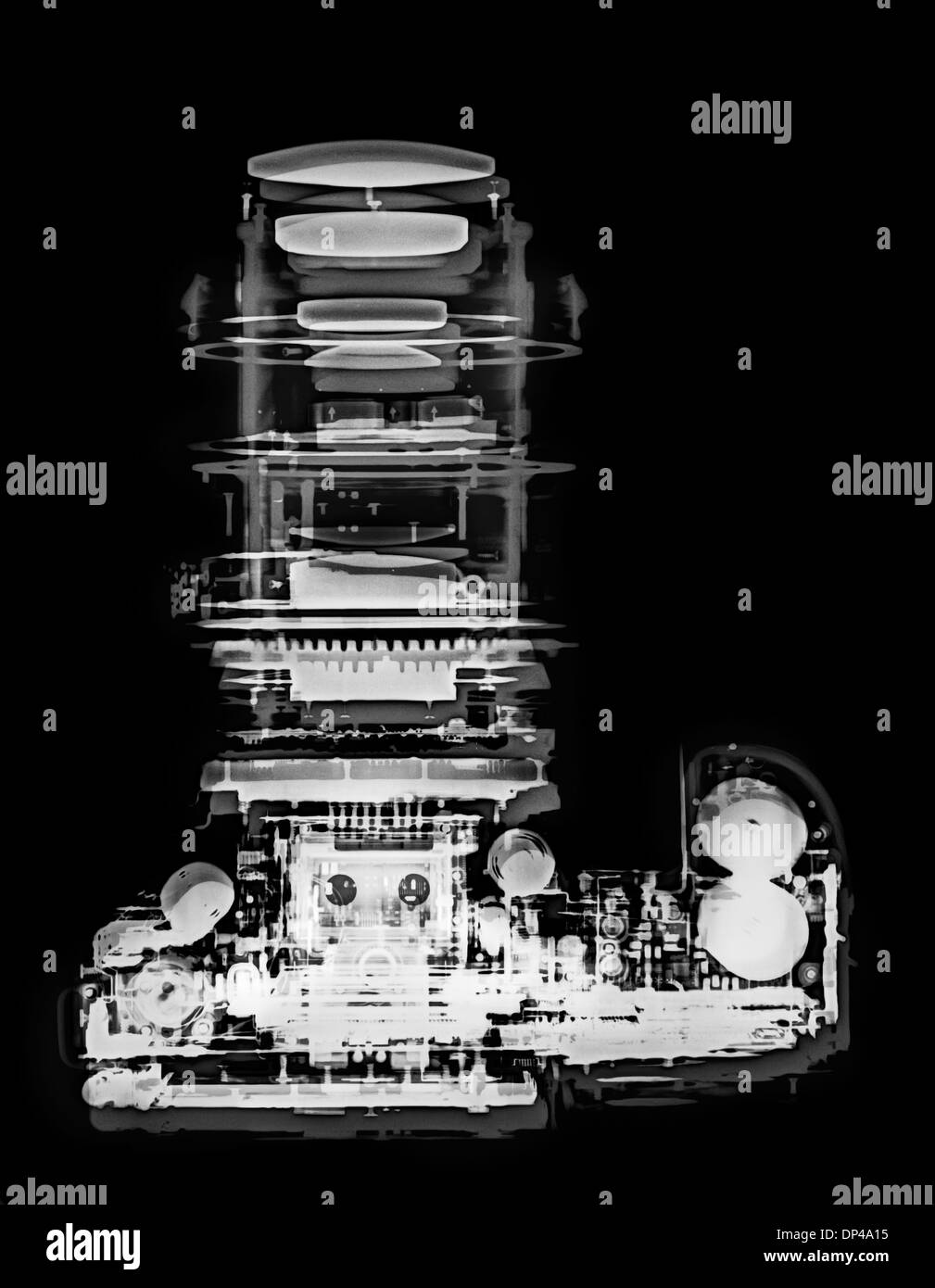 Digital SLR camera, X-ray Stock Photo