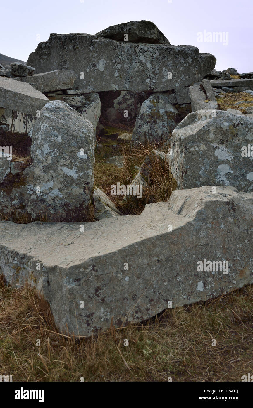 Court tomb near Glencolumbkille Donegal Ireland Stock Photo Alamy