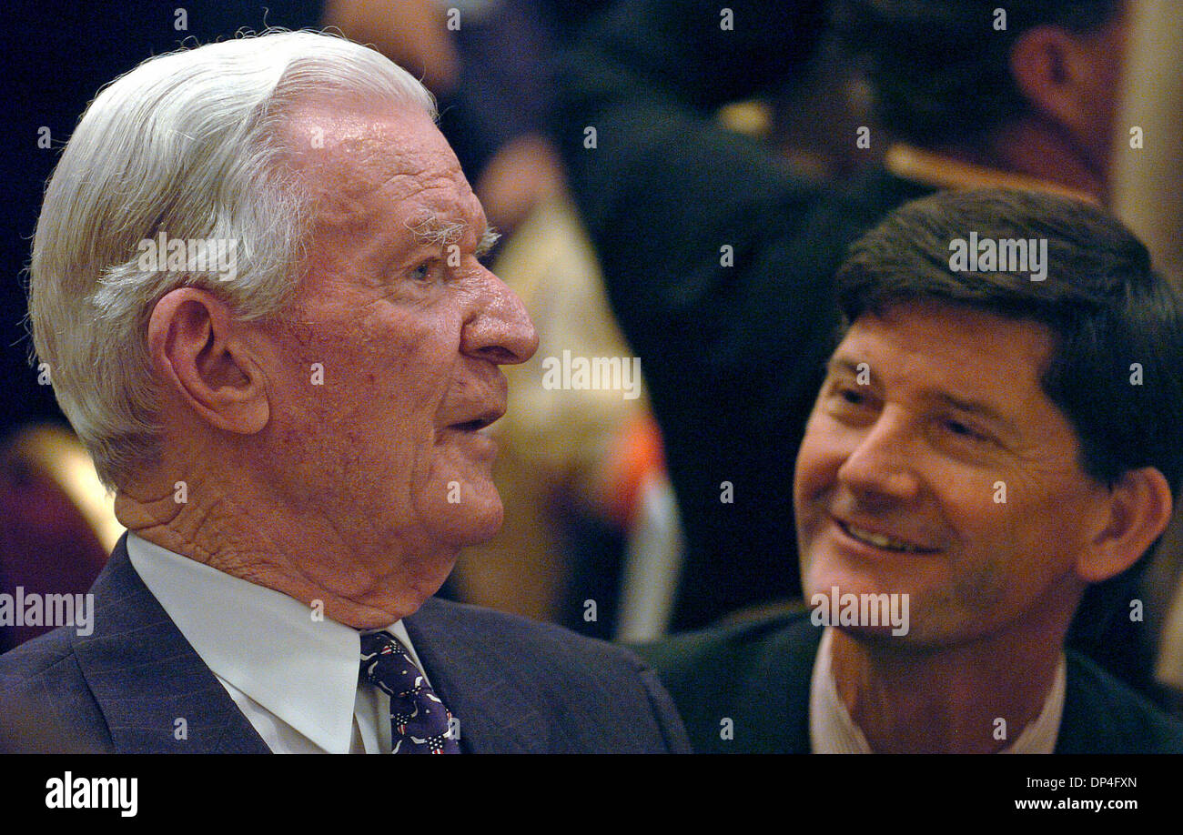 Aug 11, 2006; San Antonio, TX, USA; General ROBERT MCDERMOTT chats with