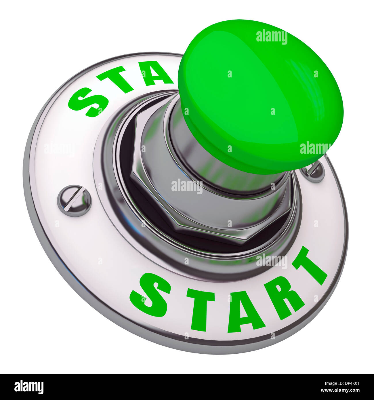 Start button, artwork Stock Photo