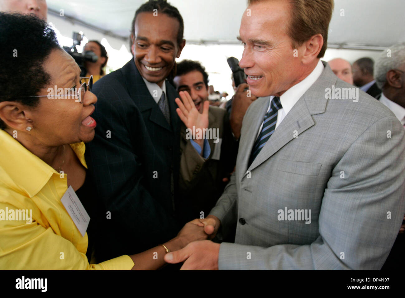 Aug 18, 2006; Del Mar, CA, USA; Governor ARNOLD SCHWARZENEGGER made an