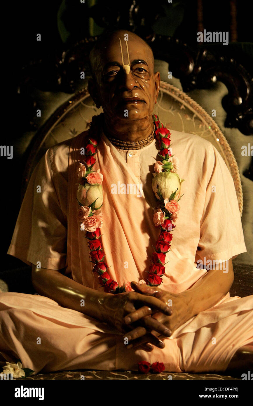 Aug 20, 2006; Alachua, FL, USA; The community in Alachua is the largest Krishna community outside of India. In the back of the temple sits Srila Prabhupada, the founder and spiritual master for the Hare Krishna community worldwide.  Mandatory Credit: Photo by Libby Volgyes/Palm Beach Post/ZUMA Press. (©) Copyright 2006 by Palm Beach Post Stock Photo