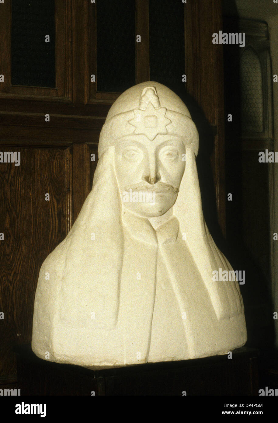 Aug 21, 2006; Sighisoara, ROMANIA; A bust in the building where Romanian prince Vlad Dracul was born. Mandatory Credit: Photo by Richard Clement/ZUMA Press. (©) Copyright 2006 by Richard Clement Stock Photo