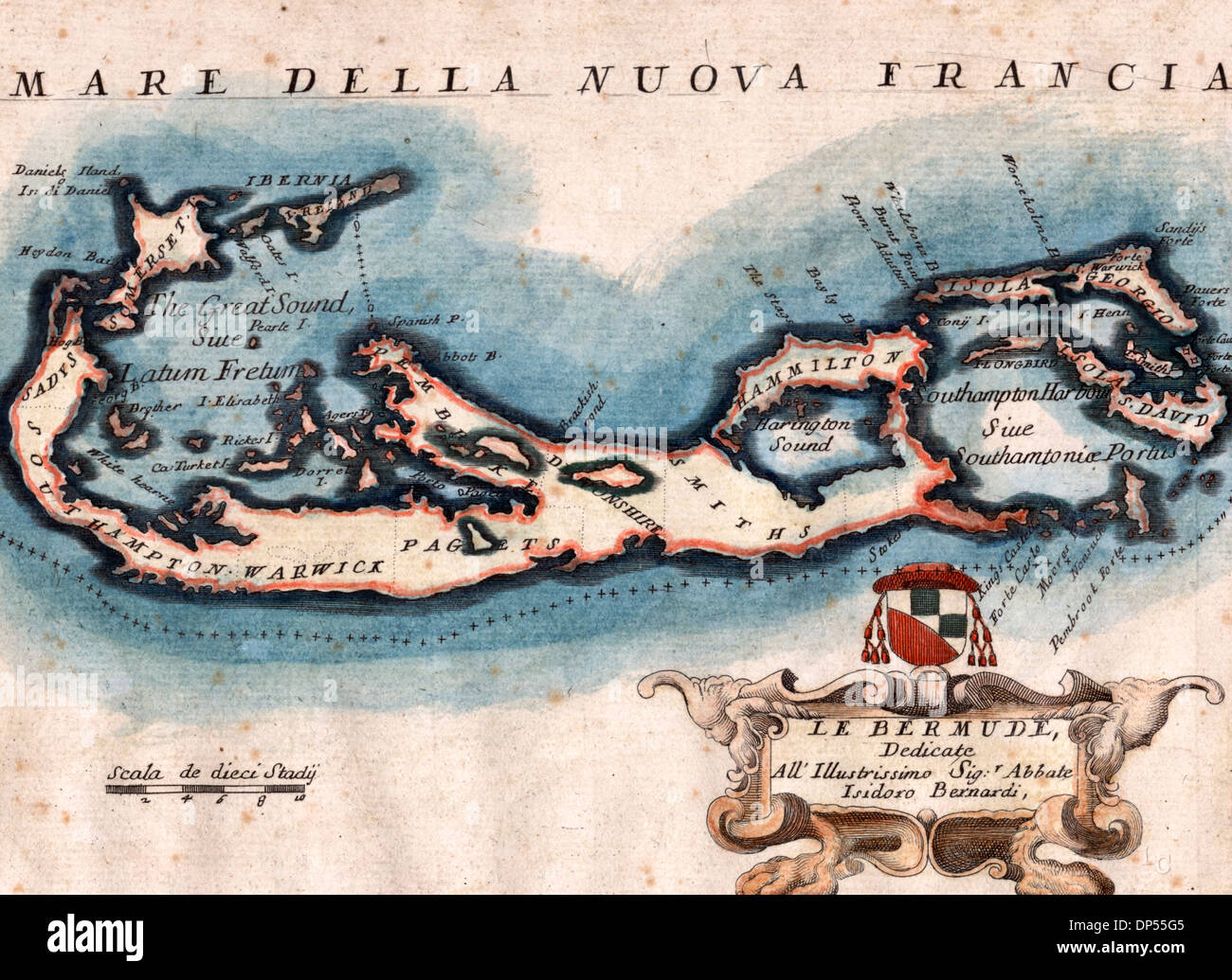 Bermuda Islands, 1692 Stock Photo