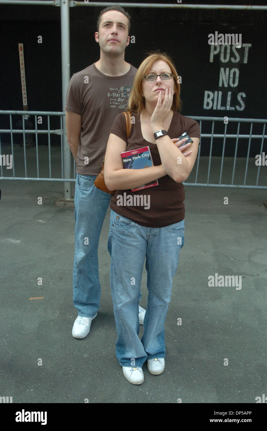 Sep 10, 2006; Manhattan, NY, USA; Kate and Daniel Travis from England look over Ground Zero on the eve of the fifth anniversary of the attacks of September 11, 2001.  Mandatory Credit: Photo by Bryan Smith/ZUMA Press. (©) Copyright 2006 by Bryan Smith Stock Photo