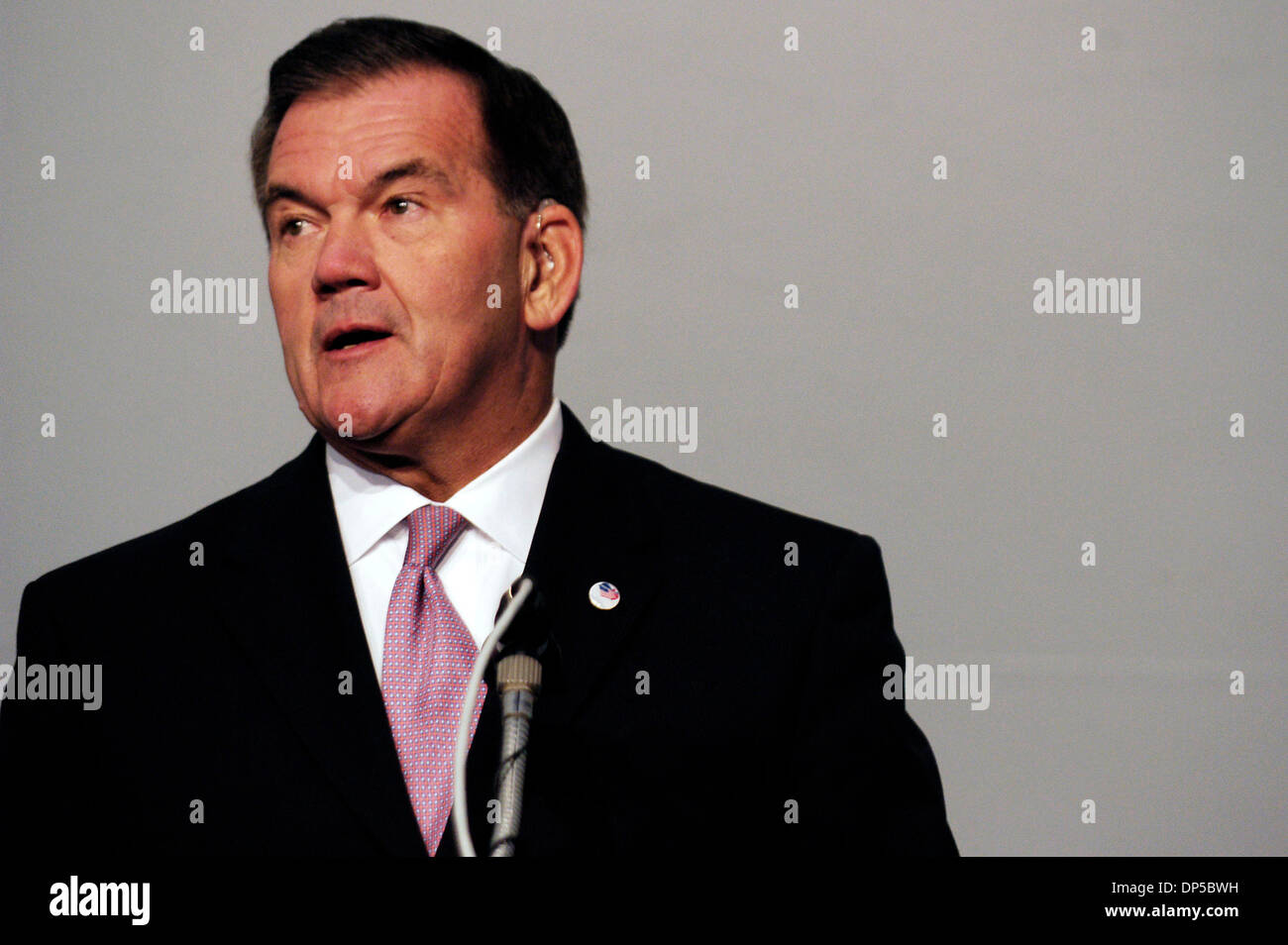 Sep 11, 2006; Shanksville, PA, USA; Former PA Governor TOM RIDGE speaks at  the 5th anniversary of United Flight 93 on 9/11 a temporary memorial was set up for United Flight 93, that was thwarted by hijackers and crashed in a grassy field on September 11, 2001 in Shanksville, PA, 80 miles south of Pittsburgh.  Mandatory Credit: Photo by C. E. Mitchell/ZUMA Press. (©) Copyright 2006 Stock Photo