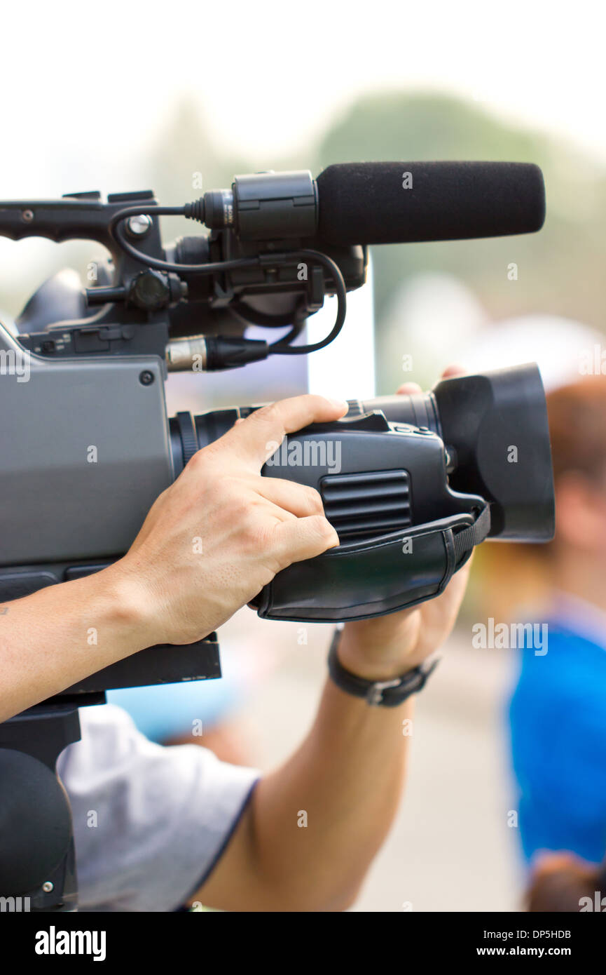 Professional Video Cameraman Isolated Hi-res Stock Photography And ...