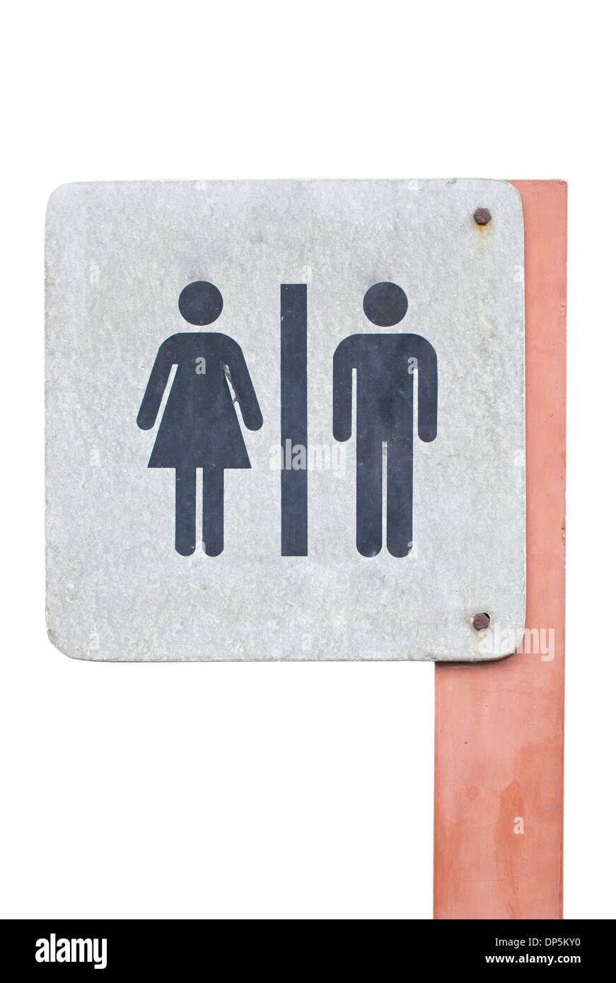 Toilet sign at the park. Stock Photo