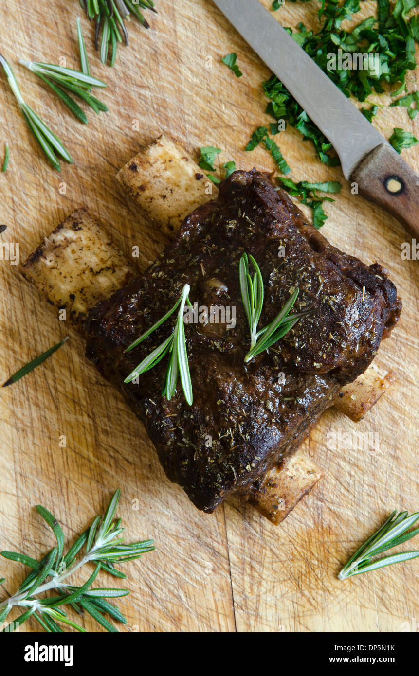 BBQ Beef short ribs Stock Photo Alamy