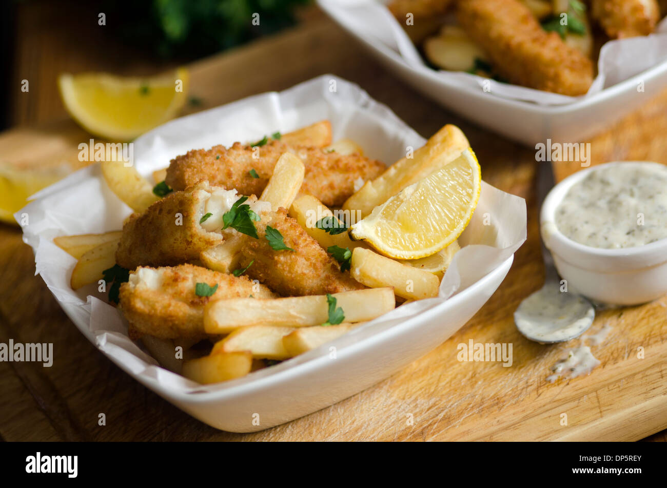 Fish and chips Stock Photo