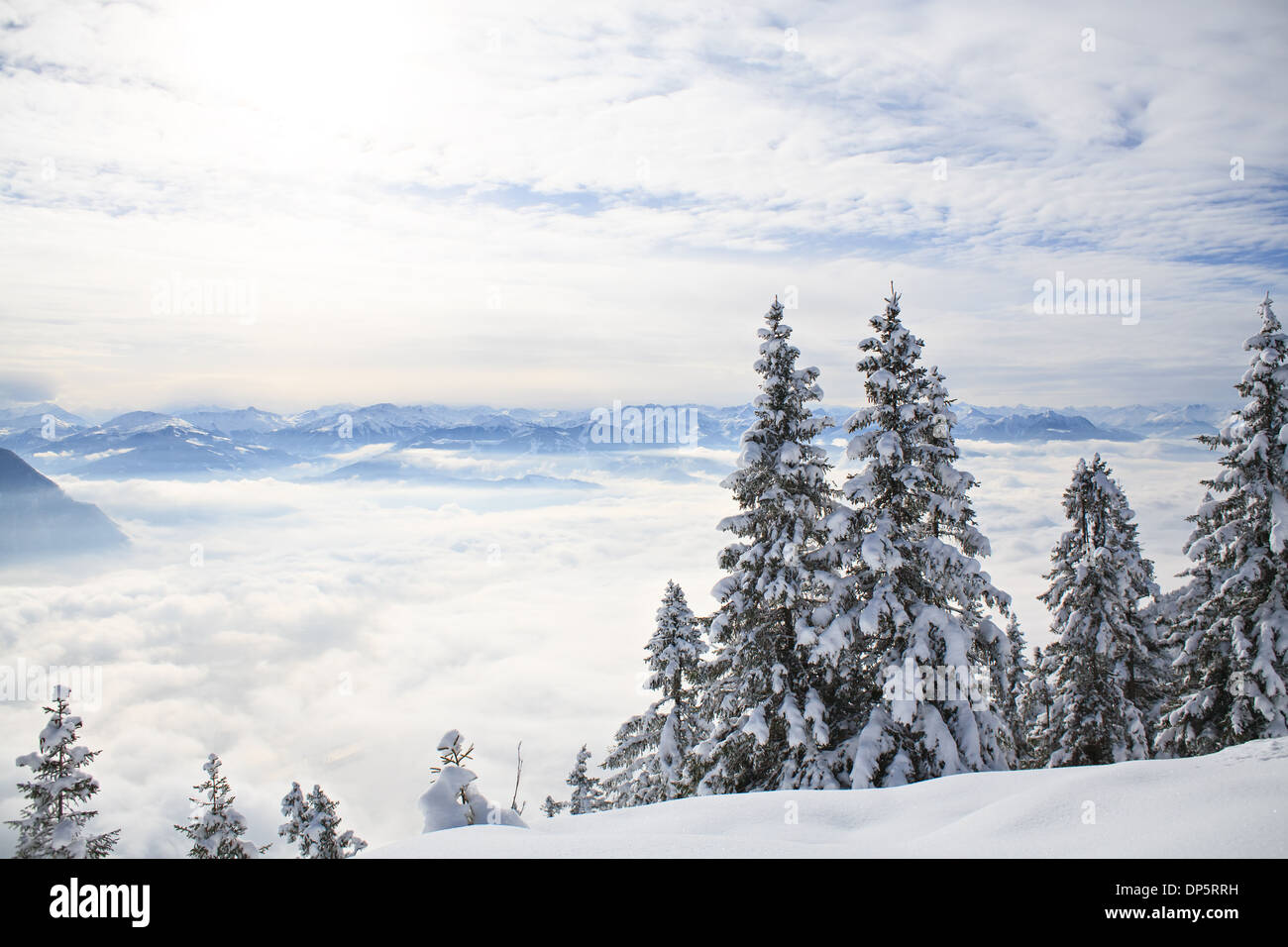 Pendling point on the Schneeberg mountain in Alps near Thiersee at Kufstein in Austria, Europe. Stock Photo