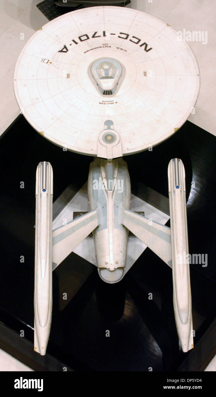 Sep 29, 2006; Manhattan, NY, USA; Enterprise-A model used in 'Star Trek: The Motion Picture', 'Star Trek II: The Wrath Of Khan', 'Star Trek III: The Search For Spock', estimated to sell for US $15,000-$25,000. In celebration of the 40th Anniversary of 'Star Trek' Christie's will hold an auction of official 'Star Trek' items from the archives of CBS Paramount Television Studios. Ite Stock Photo