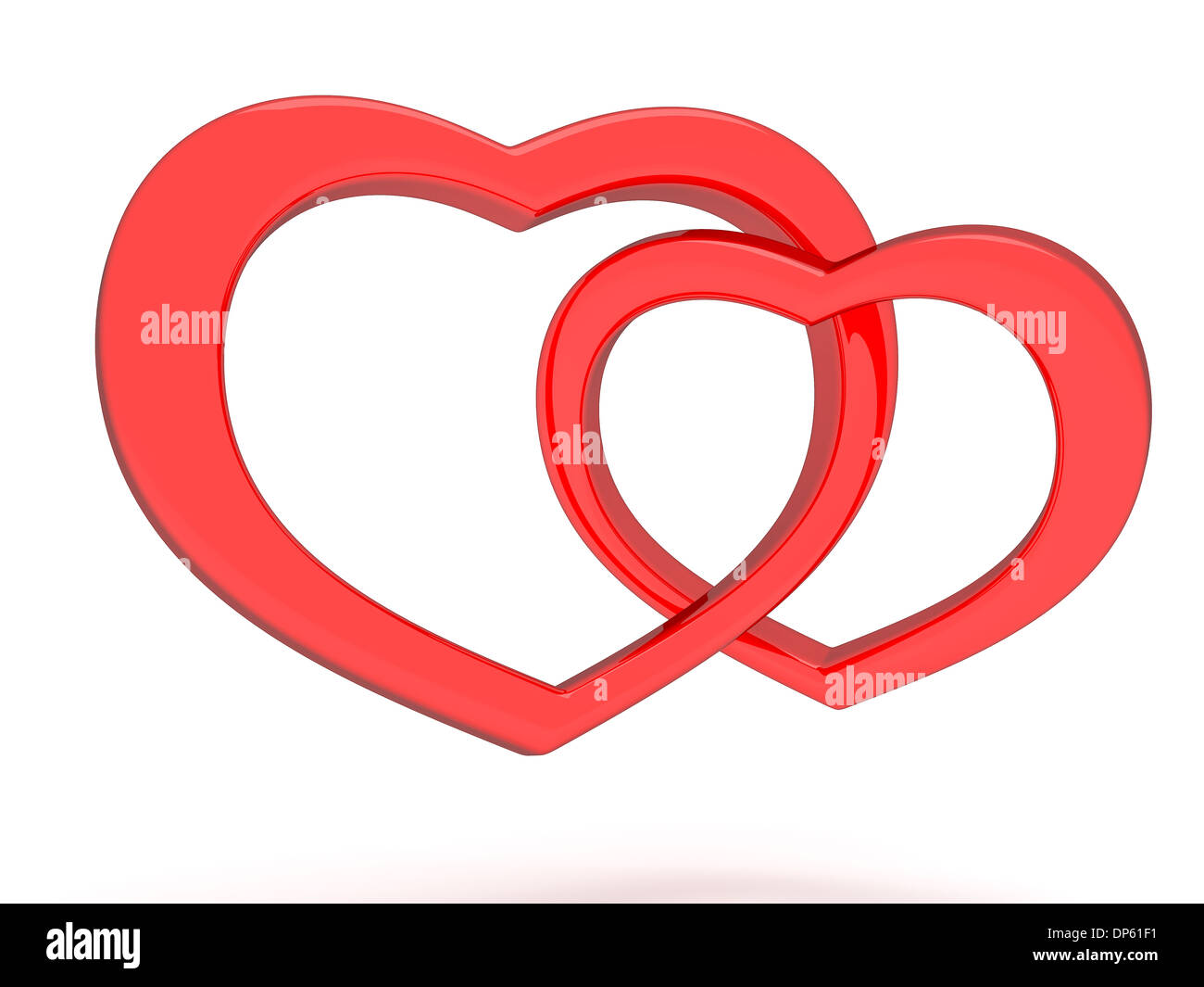 Illustration with a red valentine hearts Stock Photo - Alamy