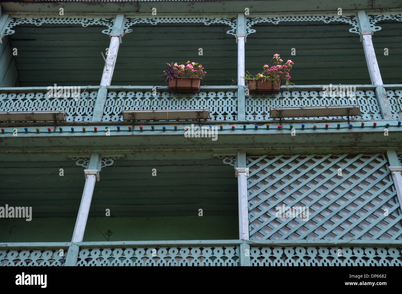 Old Tbilisi balconies Stock Photo