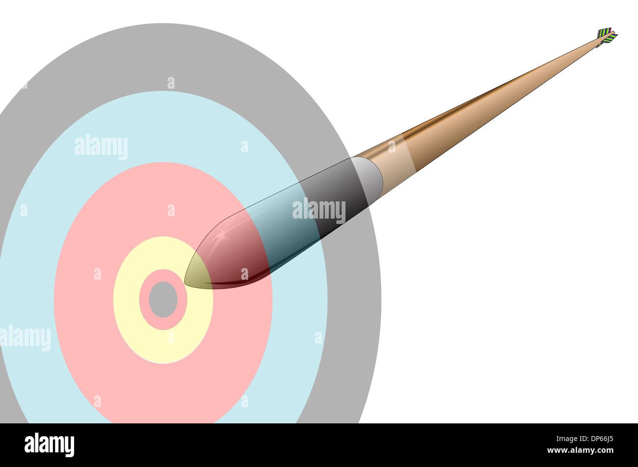 A arrow in flight isolated on a white background Stock Photo - Alamy