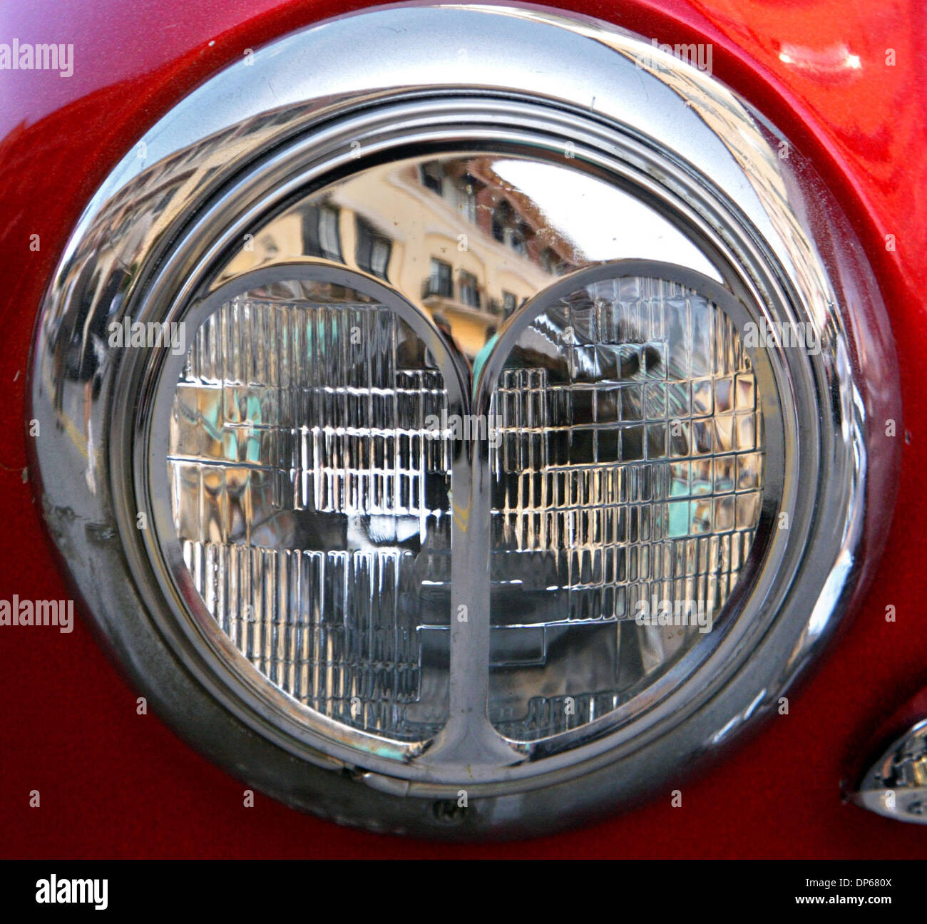 Oct 08, 2006; West Palm Beach, FL, USA; The headlight of Stephen Durland's 1949 Plymouth hot rod on display at the 'Blast From the Past' Classic Car Show on Rosemary Avenue in CityPlace  Sunday .  The 2-day event featured a display of about 50  collectable cars, both classic and exotic, ranging from a 1923 Ford Model T to several 2006 vehicles.    Mandatory Credit: Photo by Lannis  Stock Photo