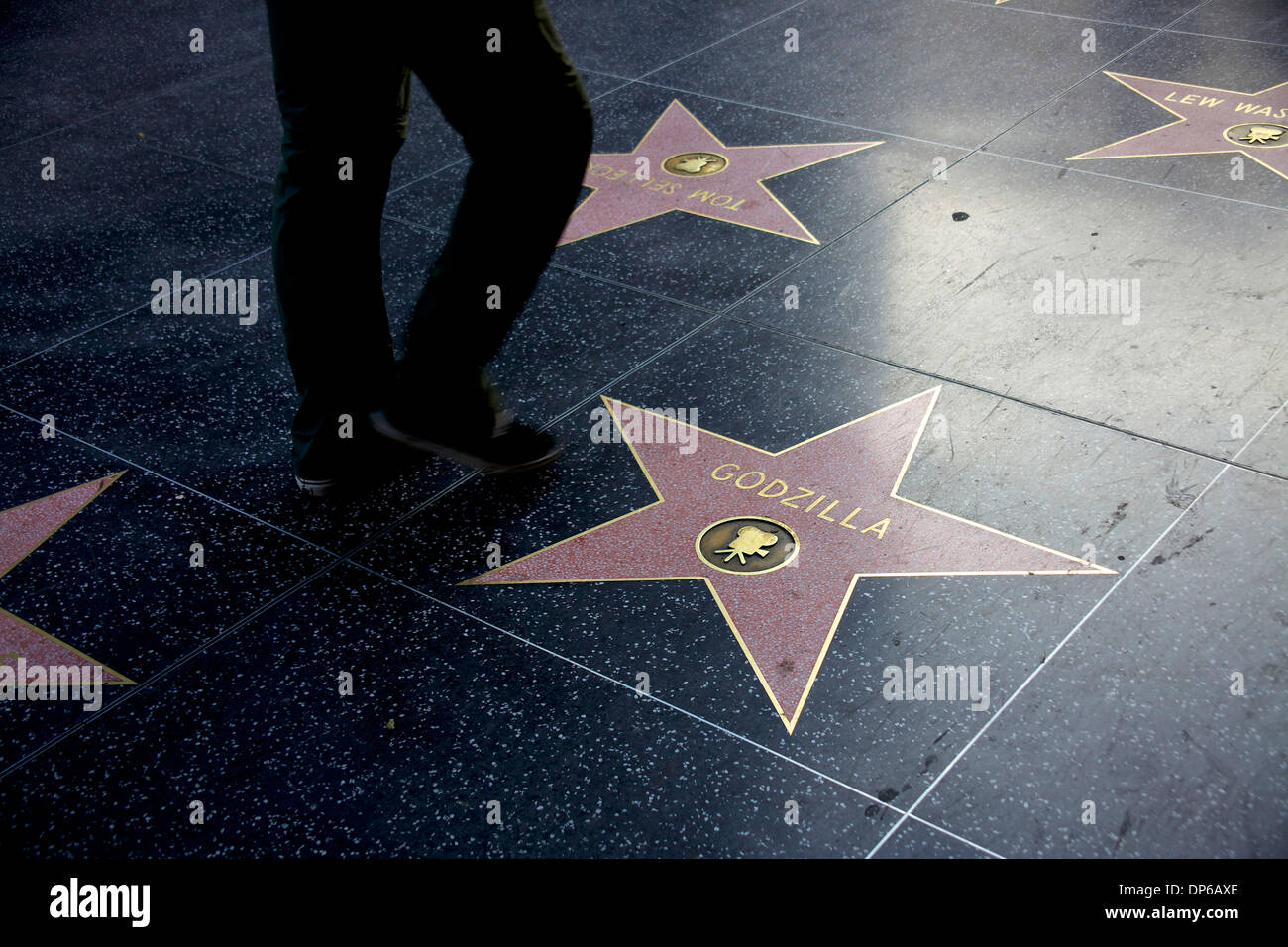 View of the Walk of Fame on Hollywood Boulevard, Los Angeles ...