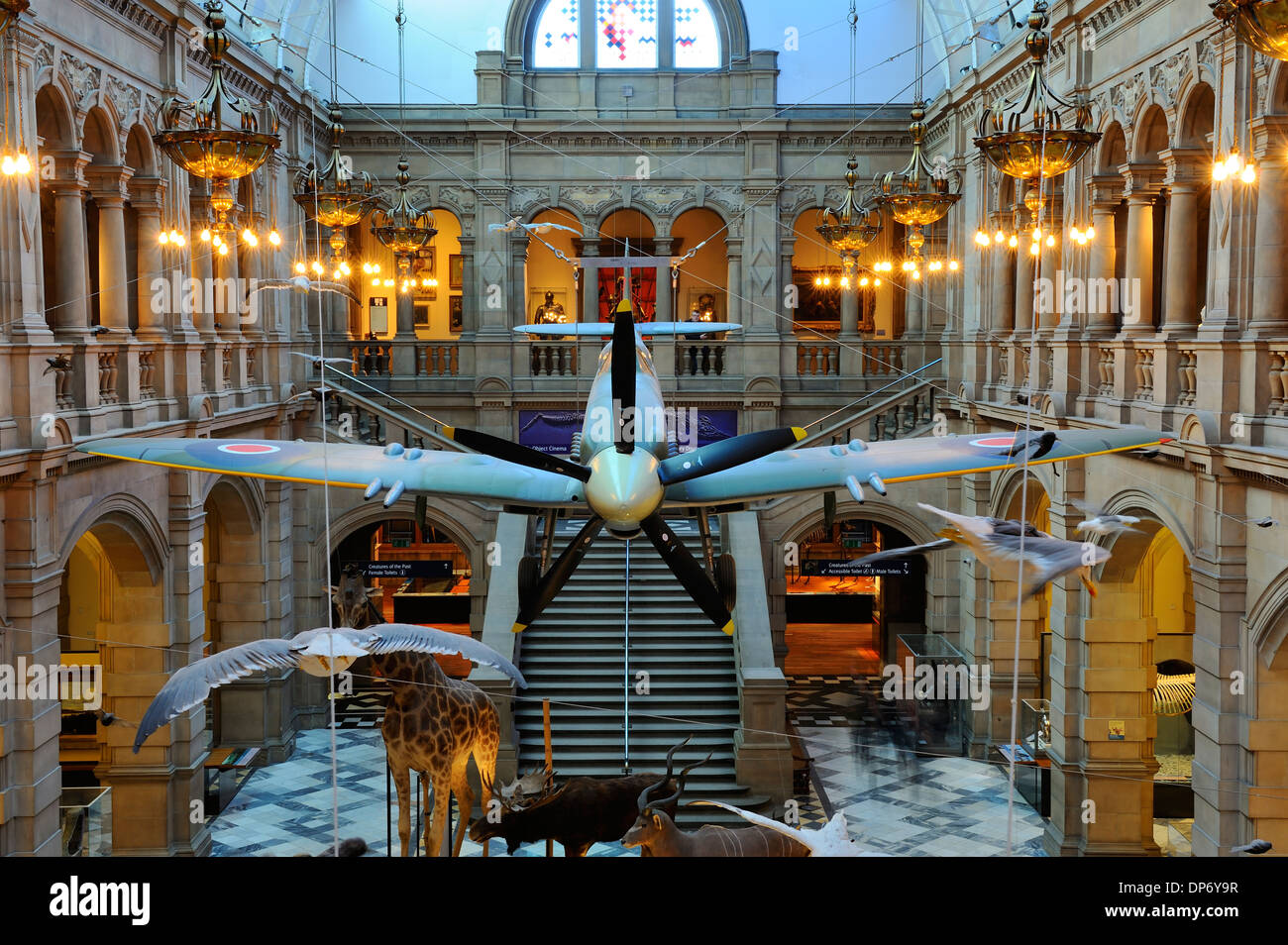 Interior of Kelvingrove Art Gallery and Museum, Glasgow, Scotland Stock Photo