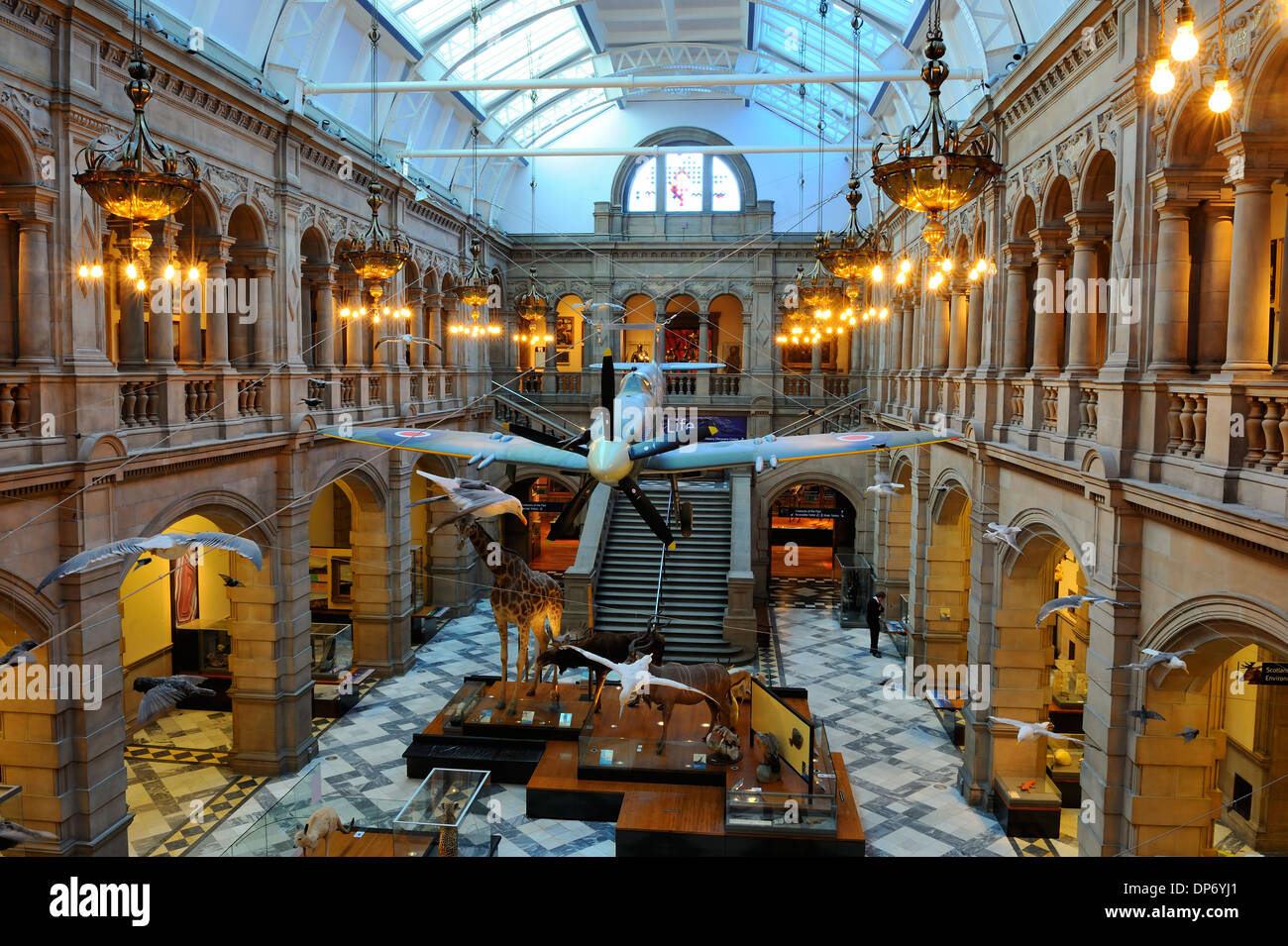 Interior of Kelvingrove Art Gallery and Museum, Glasgow, Scotland Stock Photo