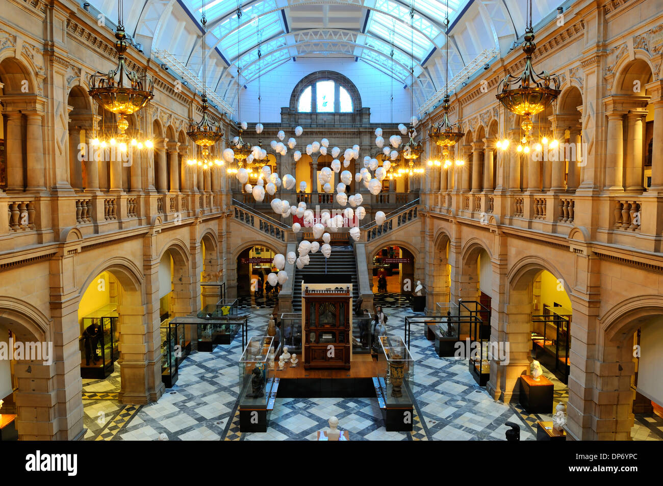 Interior of Kelvingrove Art Gallery and Museum, Glasgow, Scotland Stock