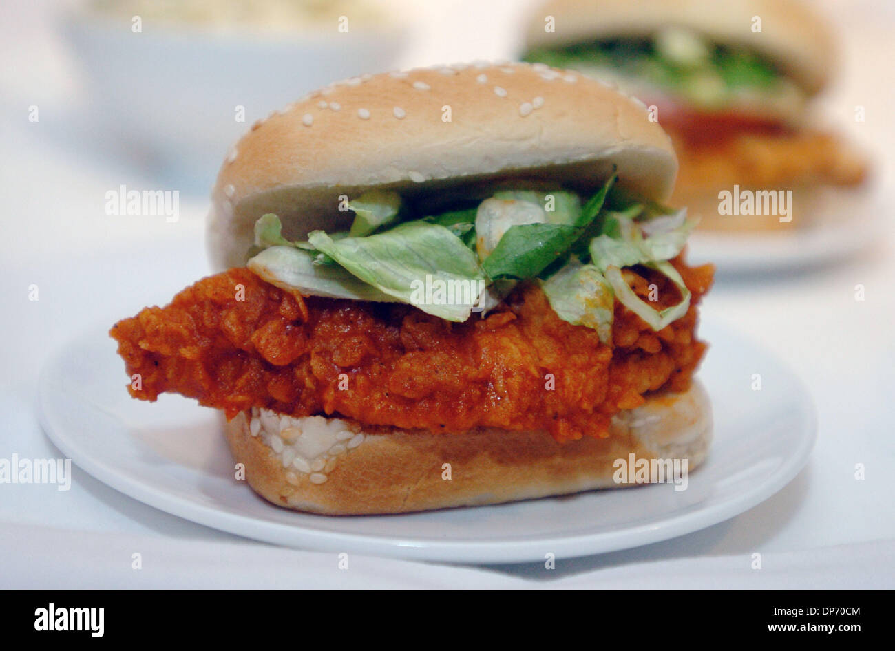 Oct 30, 2006; MANHATTAN, NEW YORK, USA; KFC Snacker Sandwiches. Gregg Dedrick, President of KFC