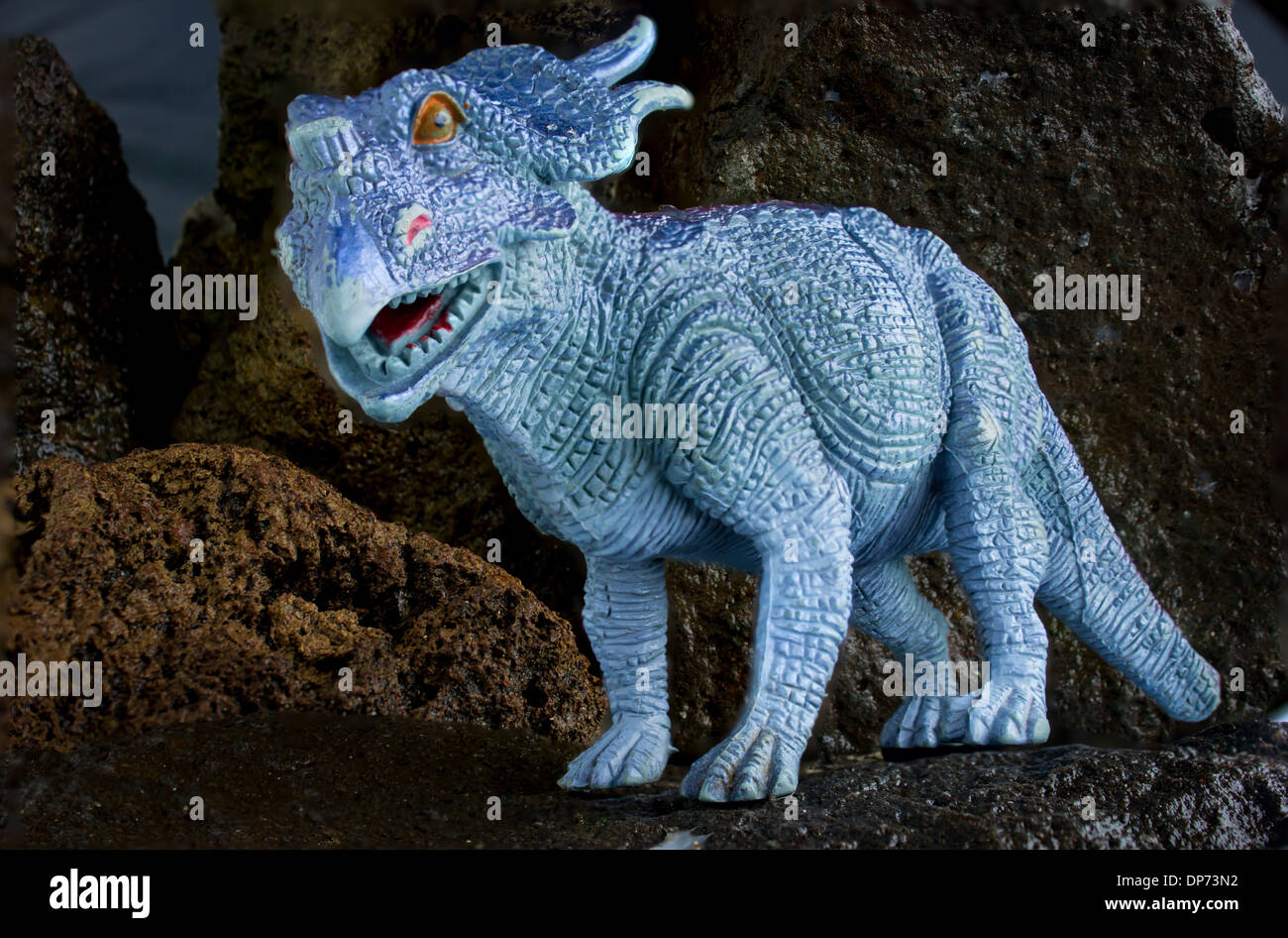 Small dinosaur toy Stock Photo