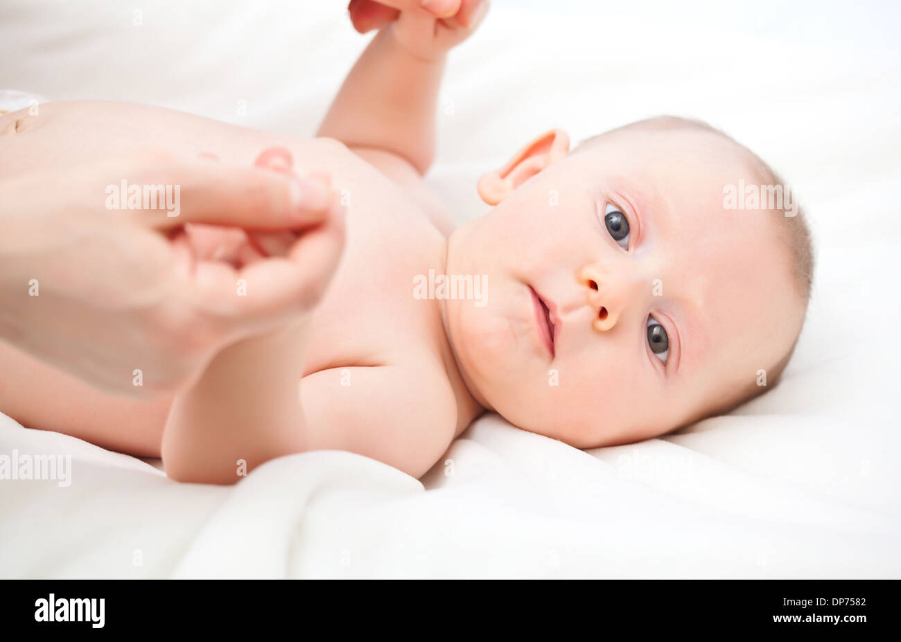 portrait of caucasian young baby Stock Photo - Alamy