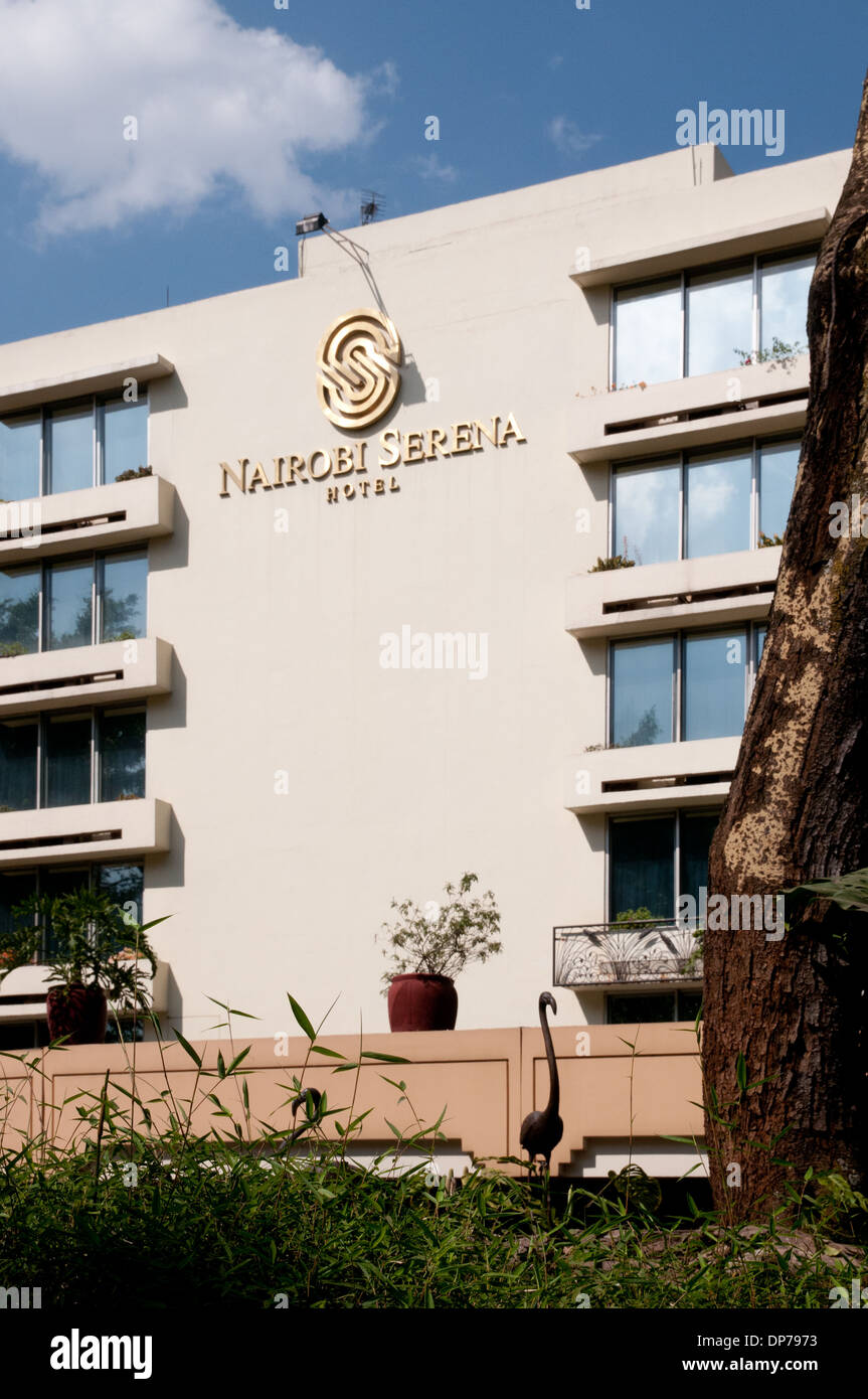 Logo on exterior of Nairobi Serena Hotel Nairobi Kenya Africa Stock Photo