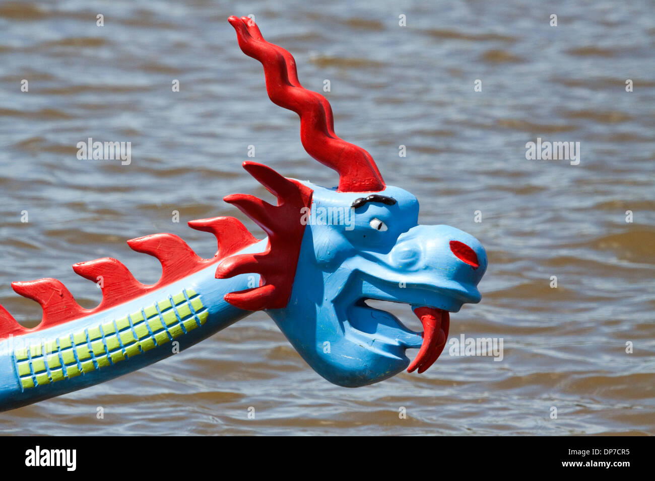 The head of a dragon boat Stock Photo Alamy