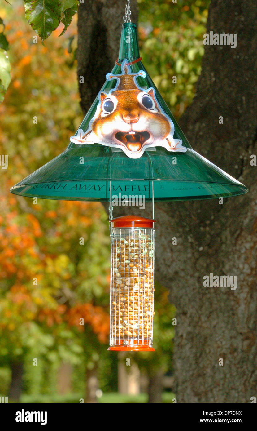 Nov 06, 2006; Pleasant Hill, CA, USA; A Squirrel Away baffle photographed at Wild Birds Unlimited in Pleasant Hill. Mandatory Credit: Photo by Bob Pepping/Contra Costa Times/ZUMA Press. (©) Copyright 2006 by Contra Costa Times Stock Photo