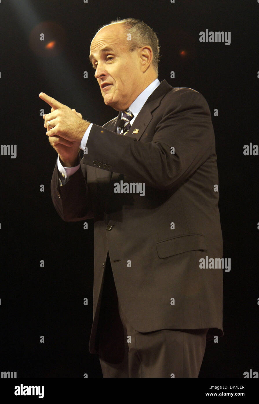 Nov 13, 2006; Charlotte, NC, USA; Former New York City Mayor RUDY ...