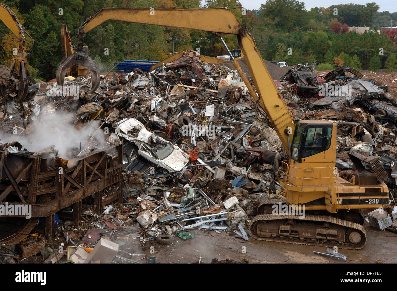 Nov 15, 2006; Atlanta, GA, USA; Scrap metal operation uses Crane to lift iron. Some larger