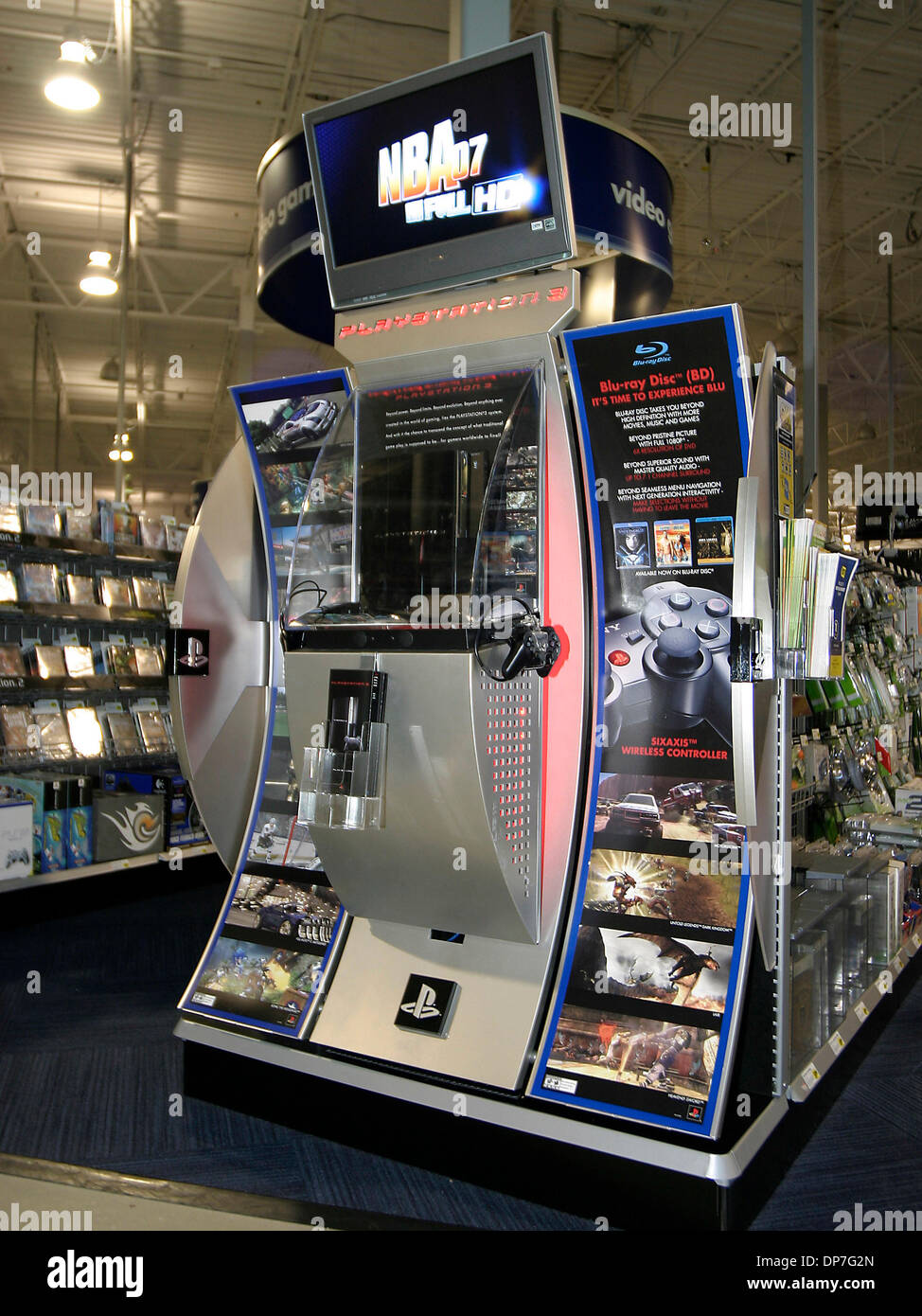 Nov 17, 2006; Essex, MD, USA; Buy's newest display featuring Sony's Playstation 3 video game system. Video game faithfuls had their first chance purchase Sony's Playstation 3 Friday Morning as