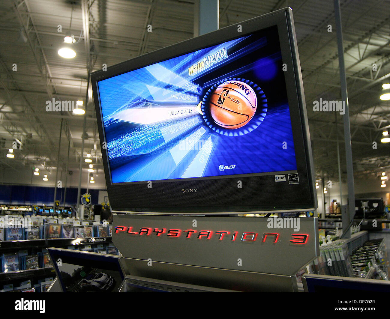 Nov 17, 2006; Essex, MD, USA; Buy's newest display featuring Sony's Playstation 3 video game system. Video game faithfuls had their first chance purchase Sony's Playstation 3 Friday Morning as