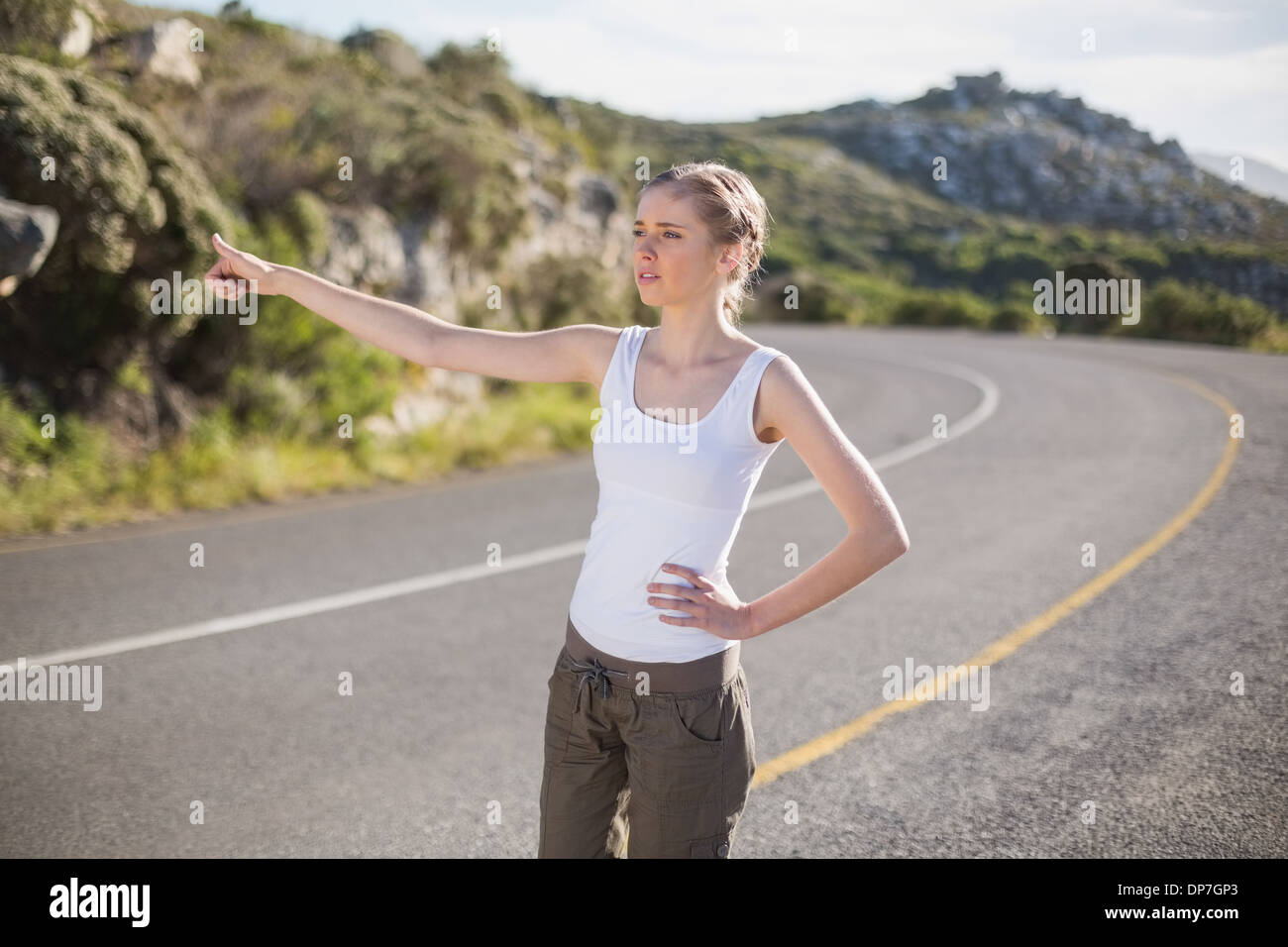 Thumb a lift hi-res stock photography and images - Alamy