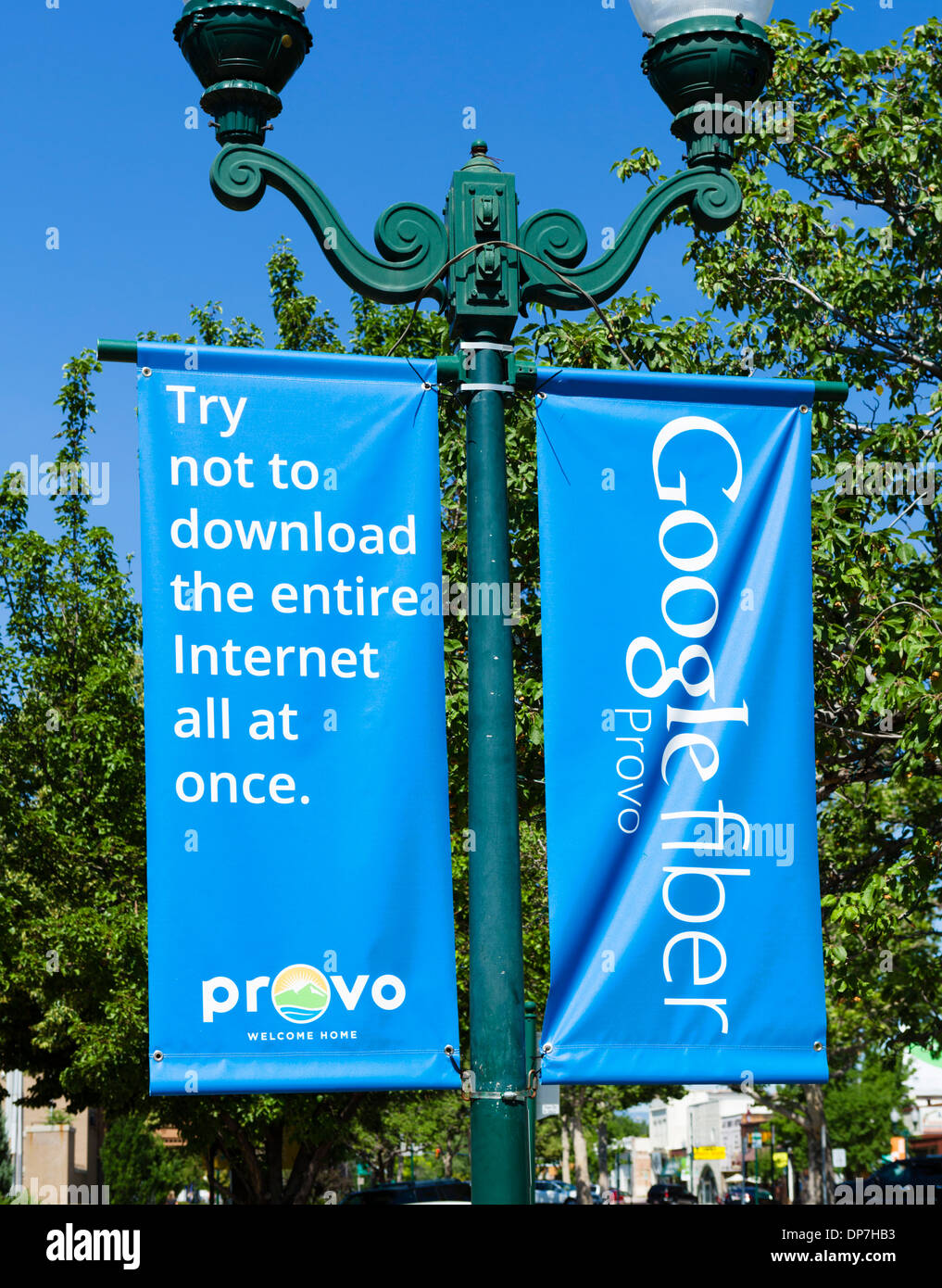 Sign for Google Fiber, Google's fibertothepremises service, West