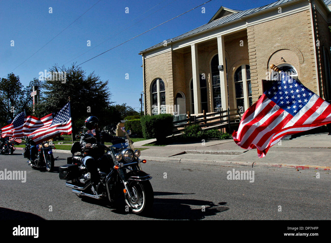 Nov 15 2006 San Antonio Tx Usa The Patriot Guard Leads The