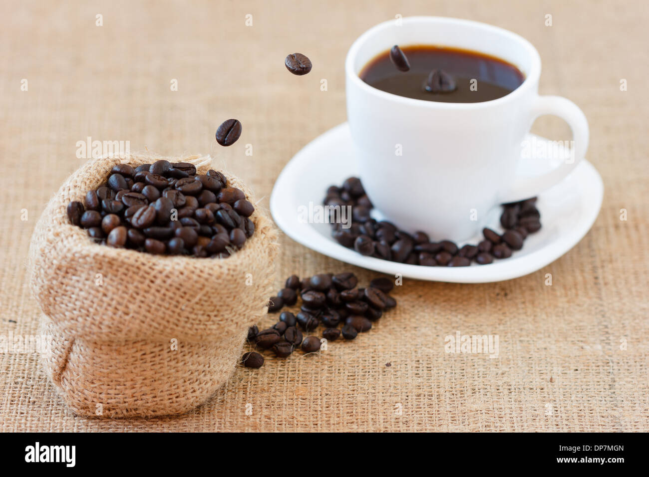Black jute bag hi-res stock photography and images - Alamy