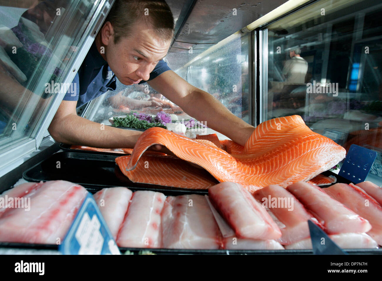 Blue water seafood market san diego hires stock photography and images