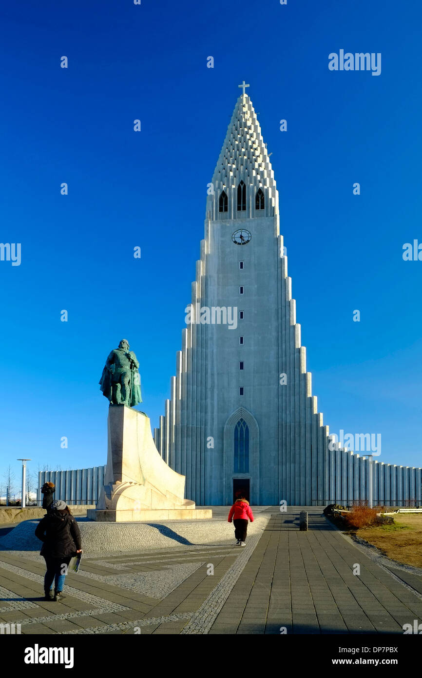 Hallgrimskirkja Cathedral, Reykjavik, Iceland Stock Photo