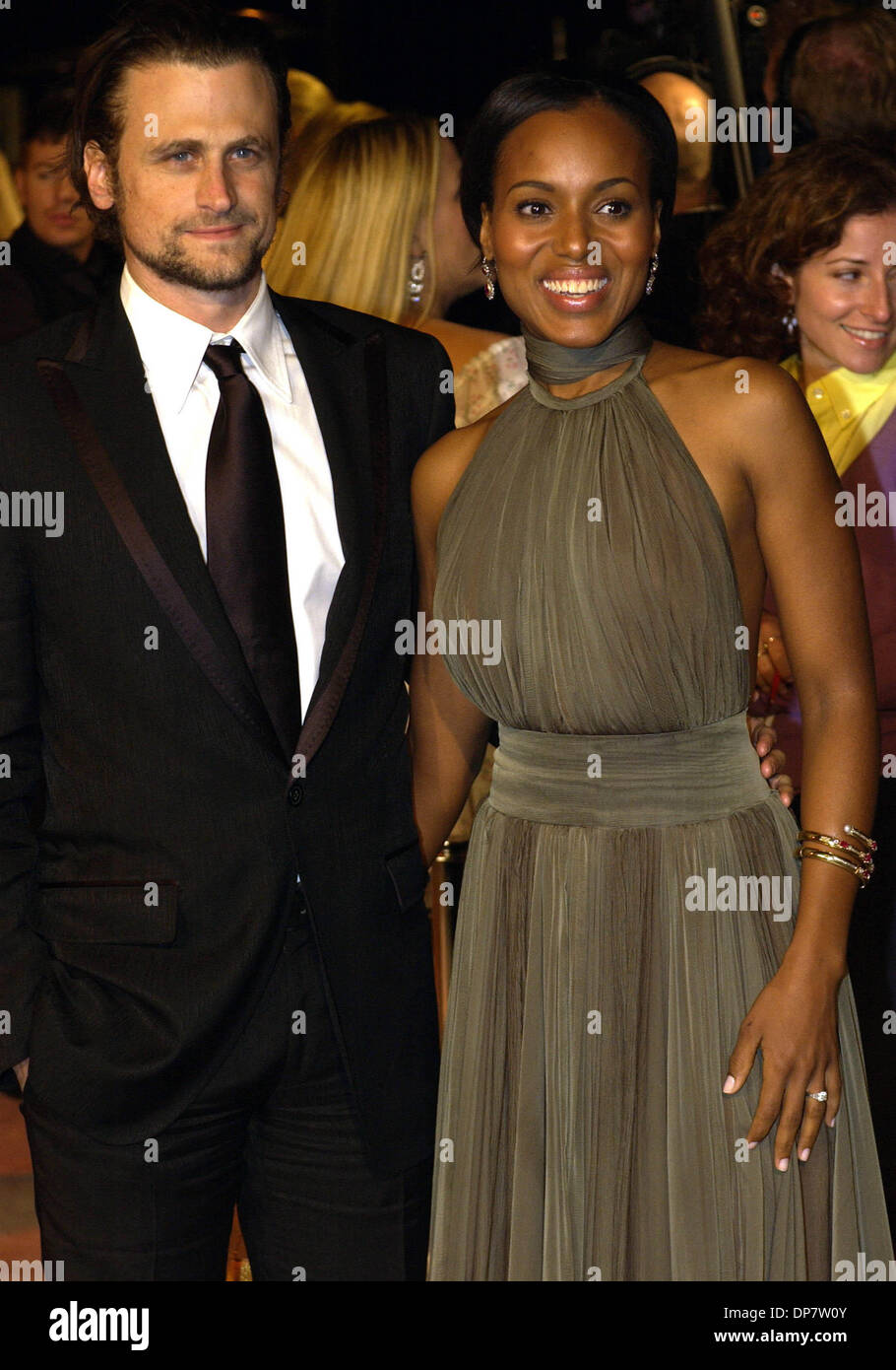 Mar 05, 2006; West Hollywood, CA, USA; DAVID MOSCOW and KERRY WASHINGTON at the Vanity Fair Dinner And After Party at Mortons celebrating the 78th Academy Award in West Hollywood, California. Mandatory Credit: Photo by Rich Schmitt/ZUMA Press. (©) Copyright 2006 by Rich Schmitt Stock Photo