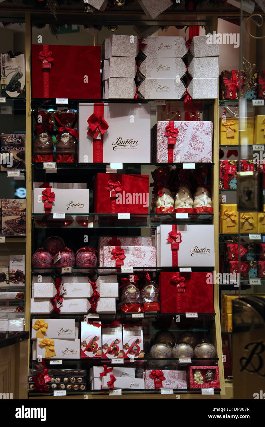 Display in Butlers Chocolate Shop on Grafton Street in Dublin Stock Photo