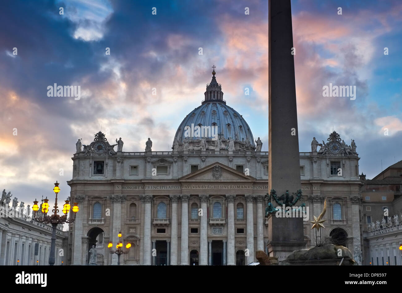 St Peter's Basilica in Vatican Rome Italy Stock Photo