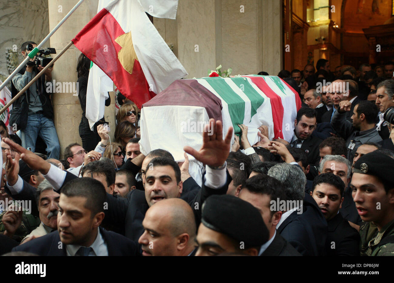 Funeral for Lebanese minister Pierre Gemayel in Beirut on November 23