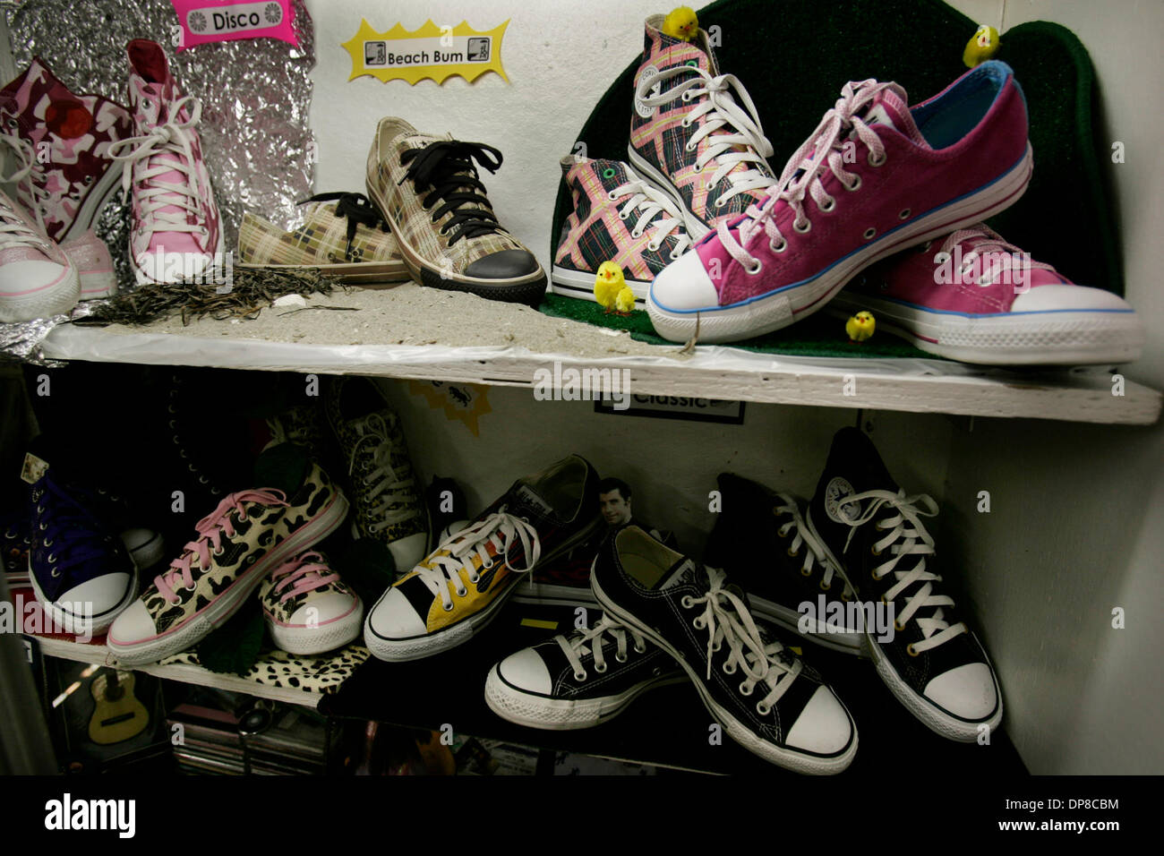 Published 6/29/2006, NC-1; B-4) June 28, 2006 Del Mar, CA. USA Display of  collections at this year's San Diego County Fair. Converse tennis shoes,  for instance. Mandatory credit: photo by Peggy Peattie/San